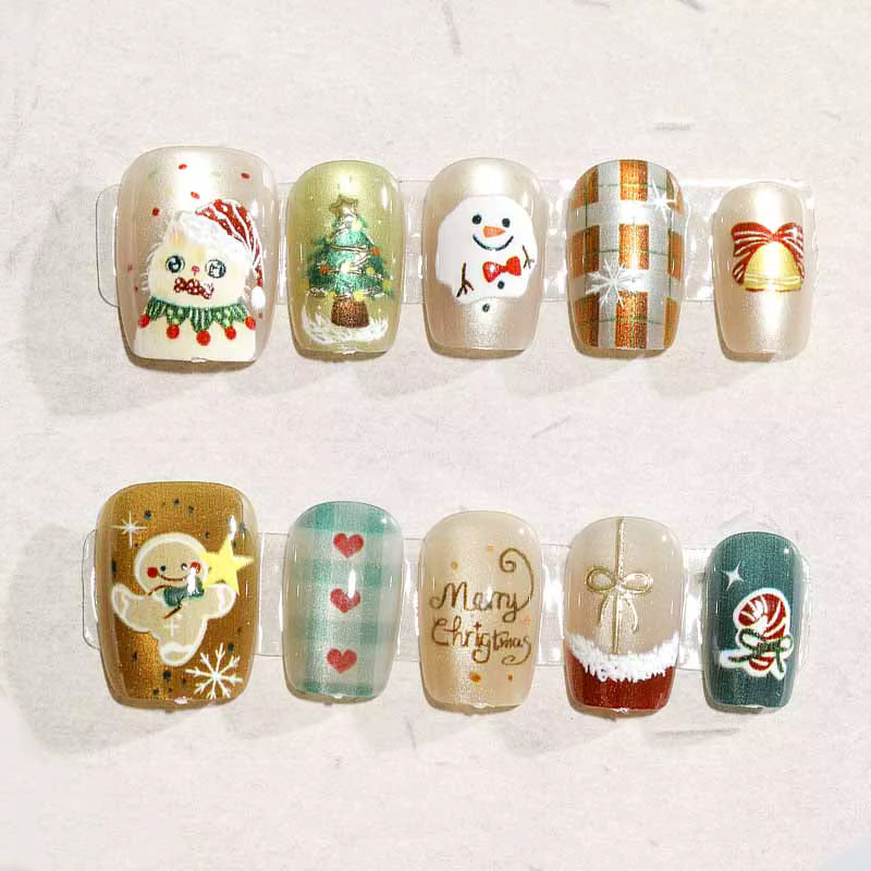 10 pièces dames mignon 3D arbre de noël père