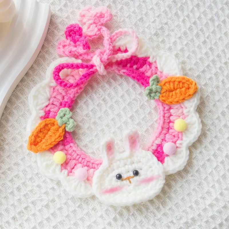 Colliers et bavoirs pour chiens et chats, accessoires pour animaux de compagnie, décorations mignonnes, motifs floraux et animaux, articles pour animaux, accessoires pour chats