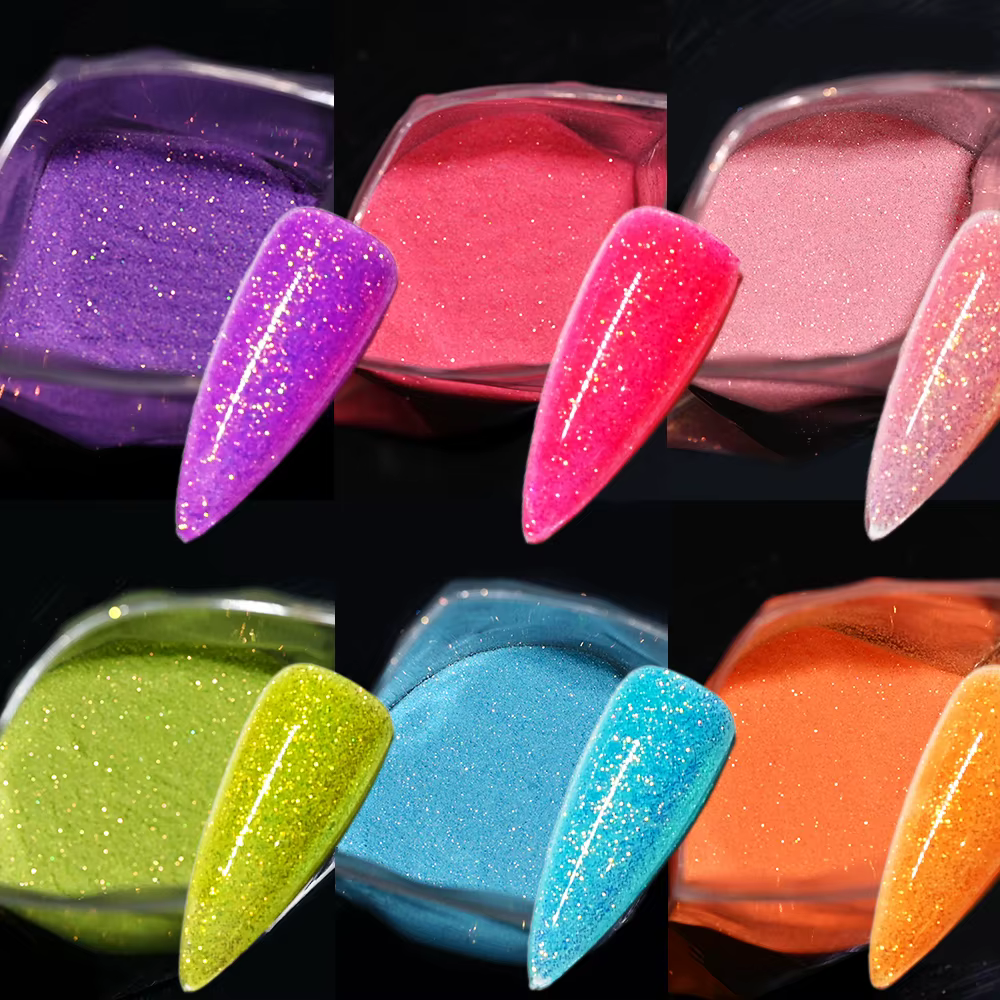 Poudre scintillante super fine pour ongles