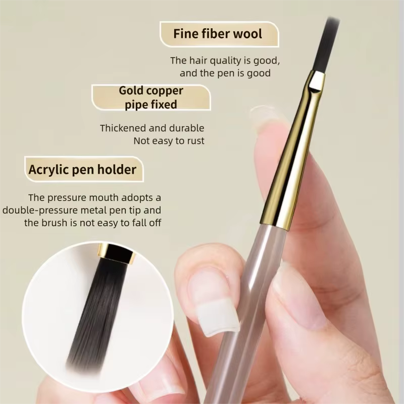 Ensemble de pinceaux pour Nail Art à carreaux français