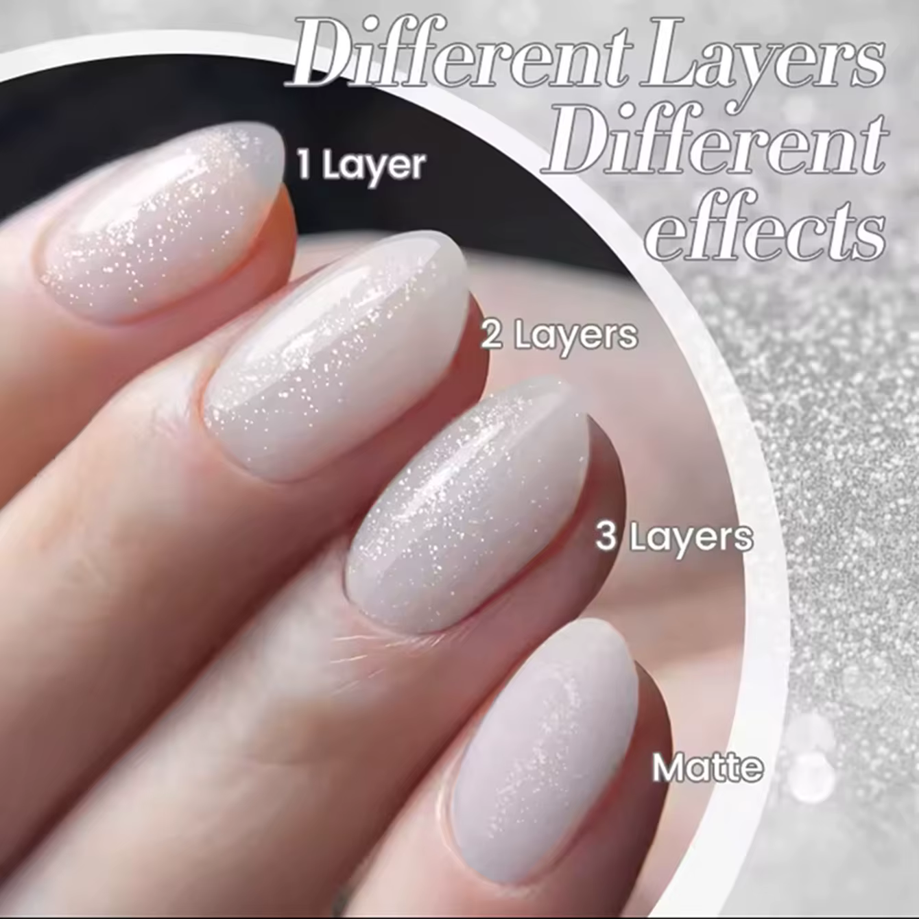 MIANEL 12ML Glittery Moonlight Coconut Milk 2026 Nouveau Vernis à Ongles Gel Scintillant Blanc Lacté Fin Populaire