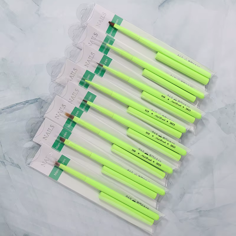 Brosse à ongles verte, brosse à Gel pour manucure