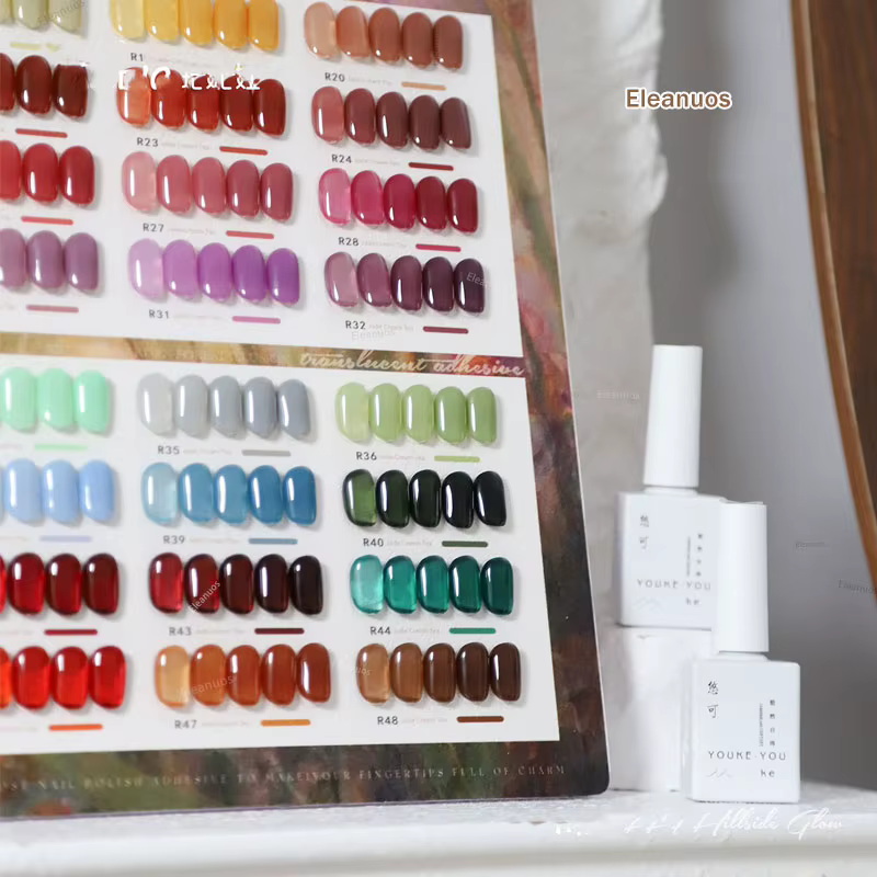 Eleanuos 48 pièces 15ml gelée Gel vernis Kit TPO gratuit Milk Shake glace thé Transparent Gel