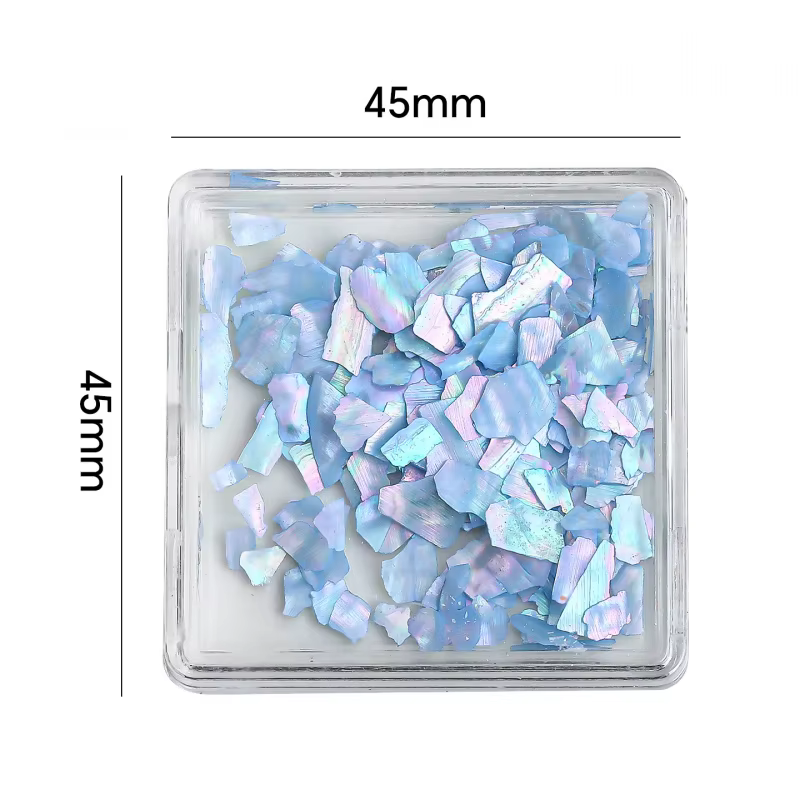 Décorations d'ongles irrégulières en sequins coquillage