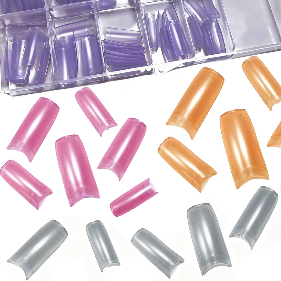 100 pièces pointes d'ongles français nacrés