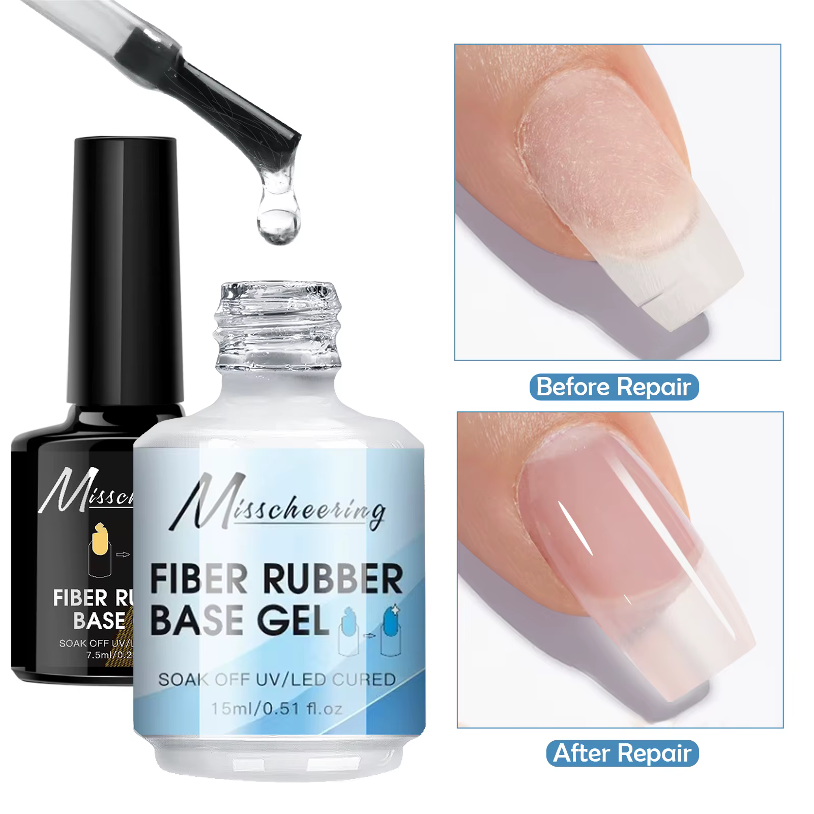 Vernis à ongles Gel à Base de caoutchouc et Fiber de verre