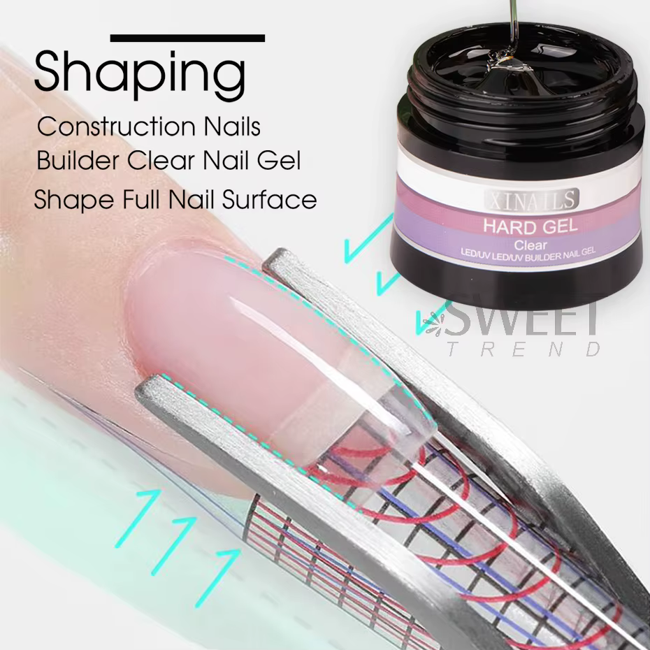 30g renforcer la colle à ongles Gel UV doigt constructeur outils tremper modèle Gel dur épais sans essuyer couche de finition manucure Construction prolonger
