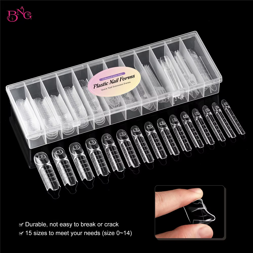 BNG 75 pièces espace ongles double formes acrylique intelligent ligne française