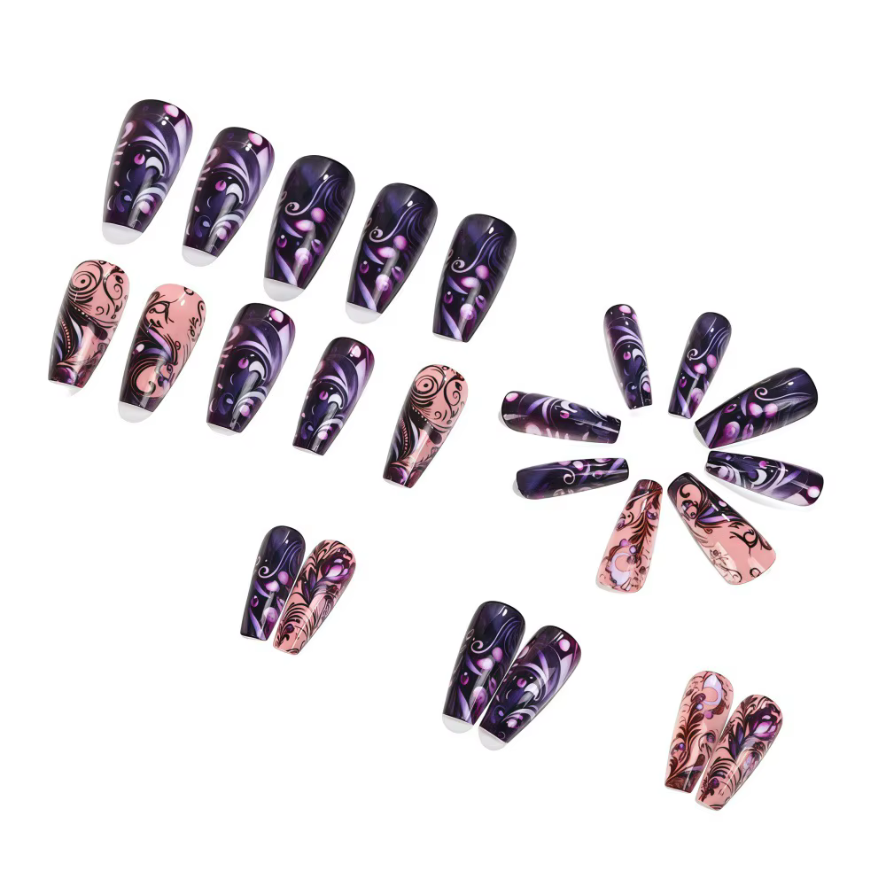 Faux ongles moyens pour femmes et filles