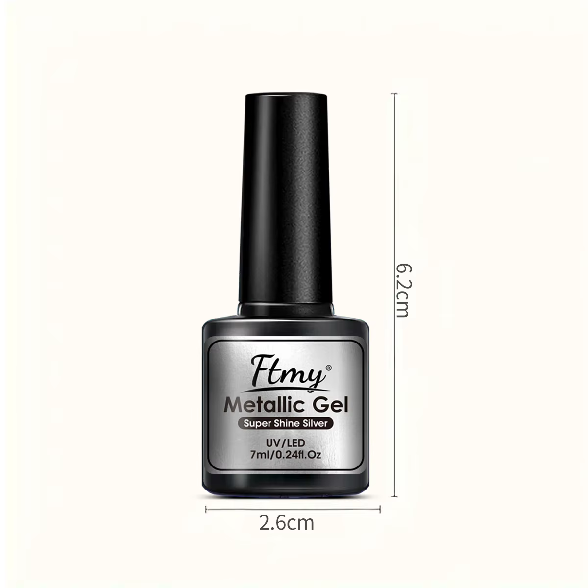 Gel métallique argenté pour Nail Art