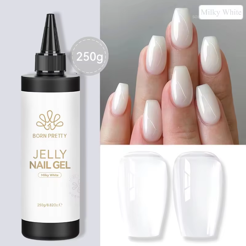 BORN PRETTY Vernis à ongles gel blanc laiteux 250g