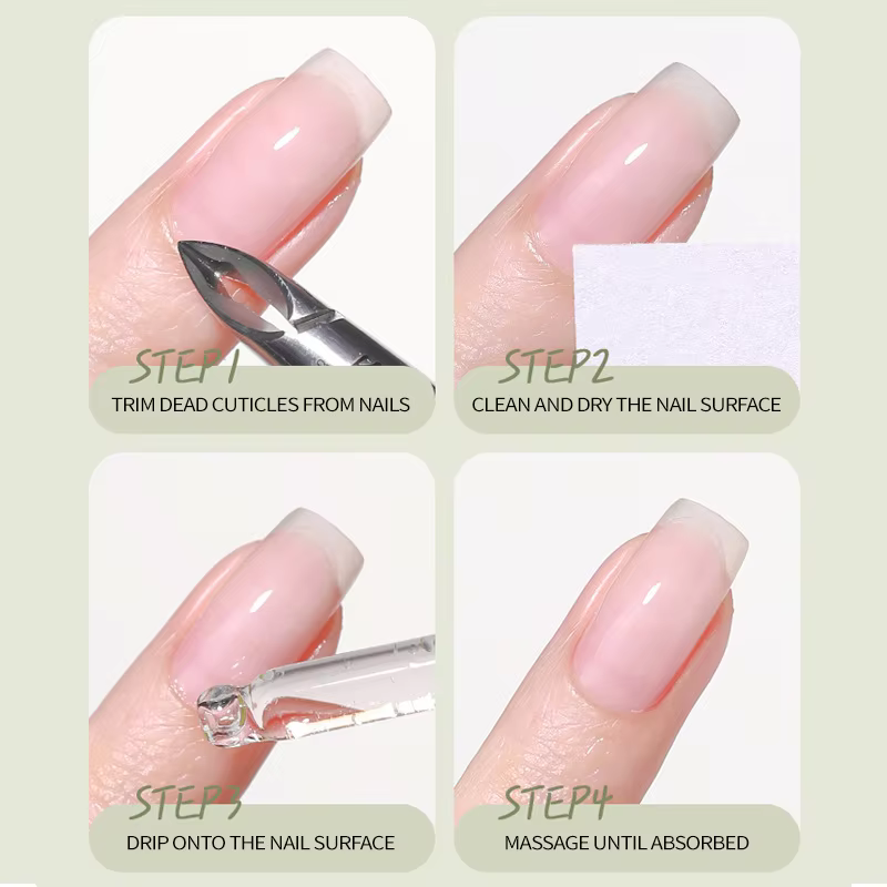 Huile de Soin des Ongles 7 Jours Formule Kératine Acides Aminés Séchage Rapide Brillance Salon Effet 90s Sans Écaillage Hydratation Profonde Renforceur d'Ongles Nouveau Produit