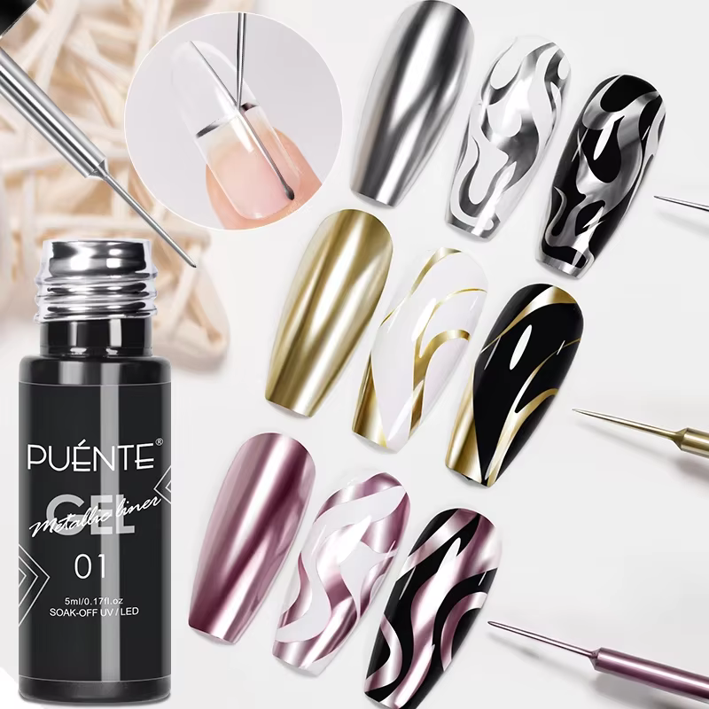 Vernis Gel de revêtement de peinture métallique argenté doré