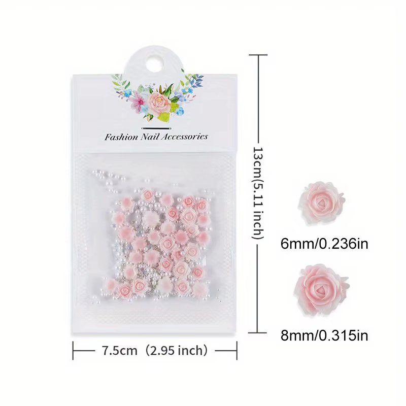 Roses sculptées en dégradées pour décoration Nail Art