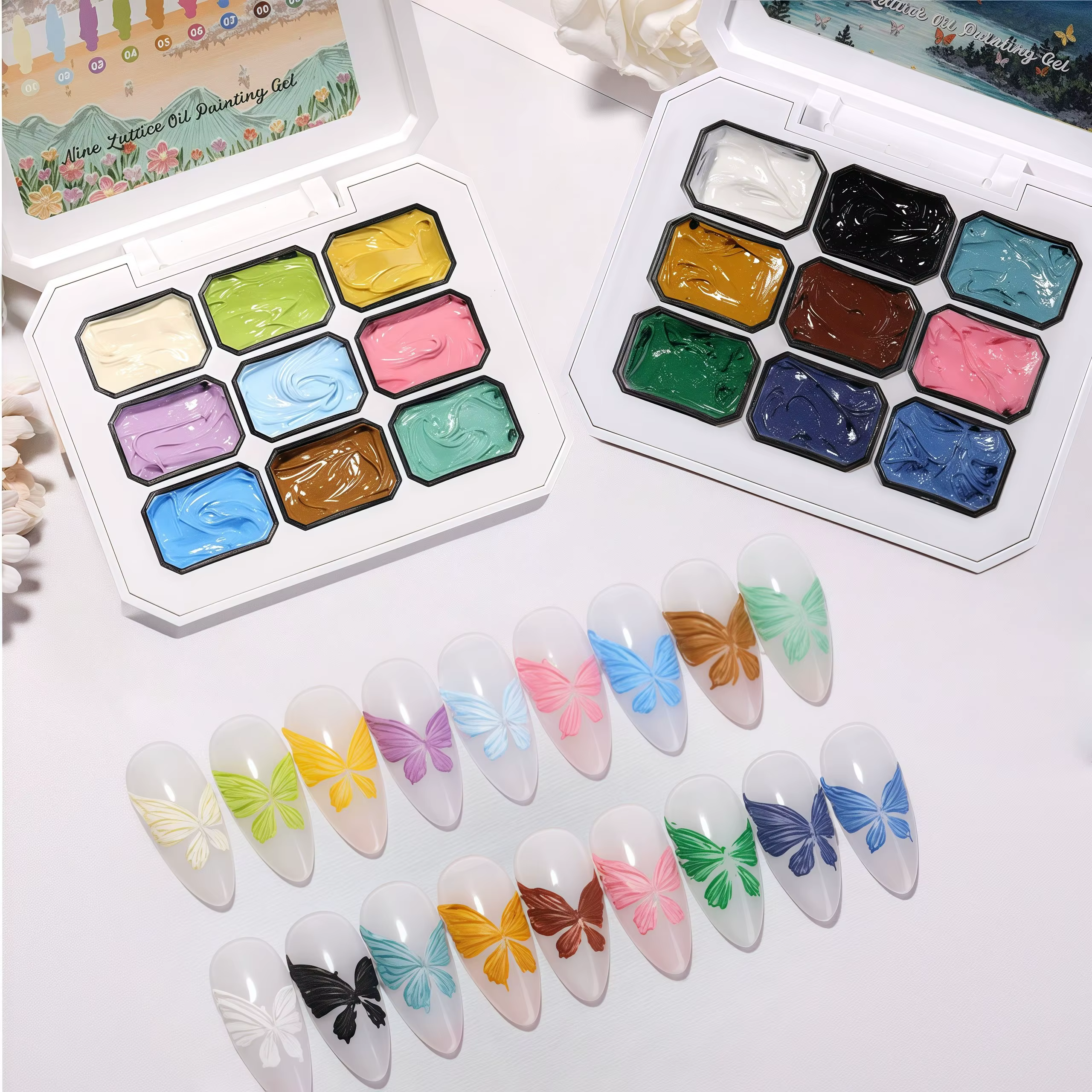 Gel de peinture à l'huile série Macaron 9 couleurs