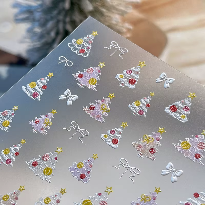 Autocollants pour ongles arbre de noël