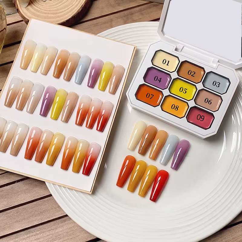 Ensemble de vernis à ongles en gel inspiré de la crème glacée