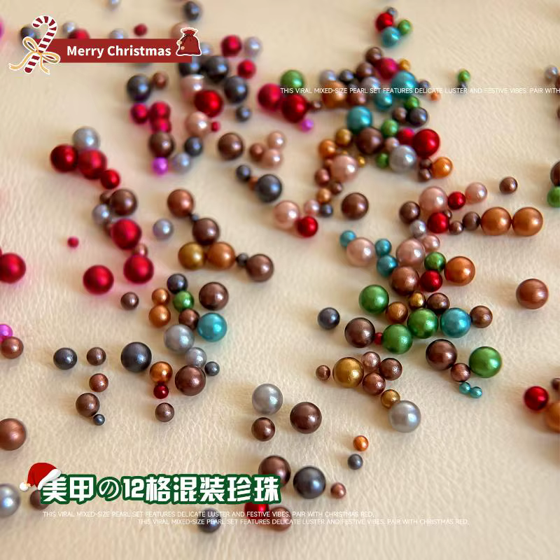 Mélange de perles rondes colorées stéréoscopiques