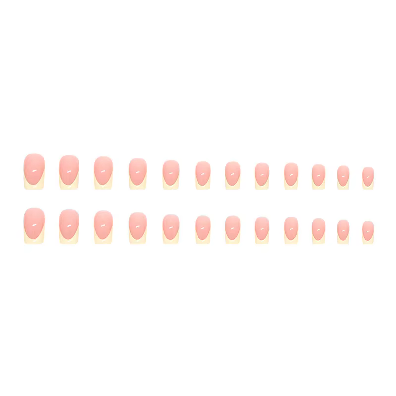 24 morceaux d'ongles longs à pression trapézoïdaux