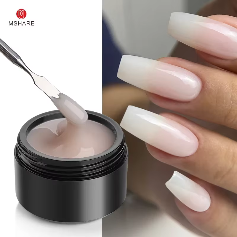 MSHARE 50ml naturel ongles Gel constructeur Nalil Tpo gratuit auto-nivelant Gel pour Extension d'ongle Construction rose ombre UV Led Gel