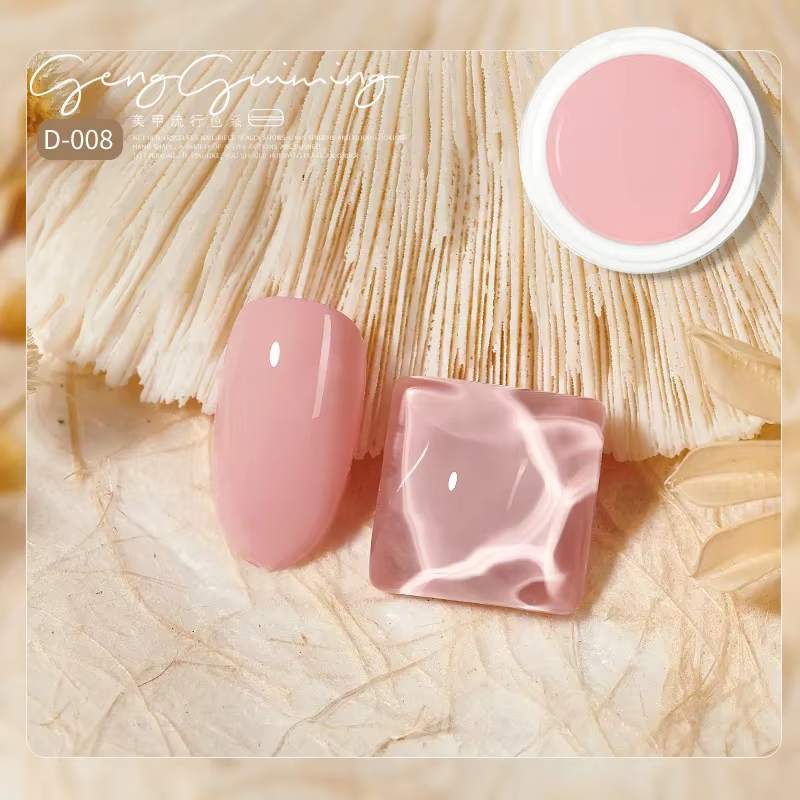 Nu Rose Bleu Vernis à ongles en gel crème solide Gel de peinture crémeux sans boue à couverture complète Soak Off LED