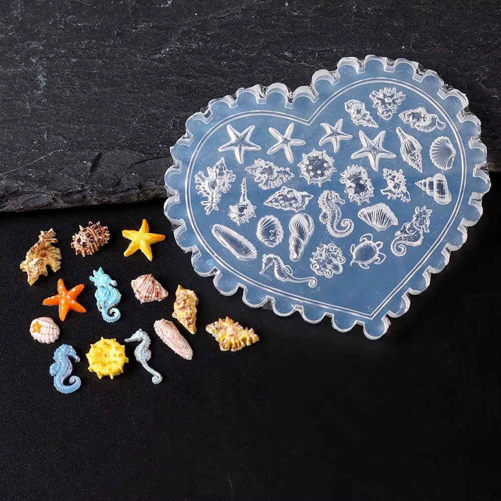Moule à ongles en silicone Océan d'été