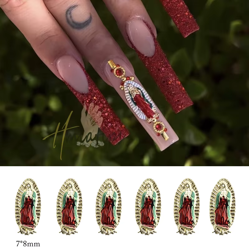 Breloques 3D brillantes en alliage de biscuits pour la décoration des ongles