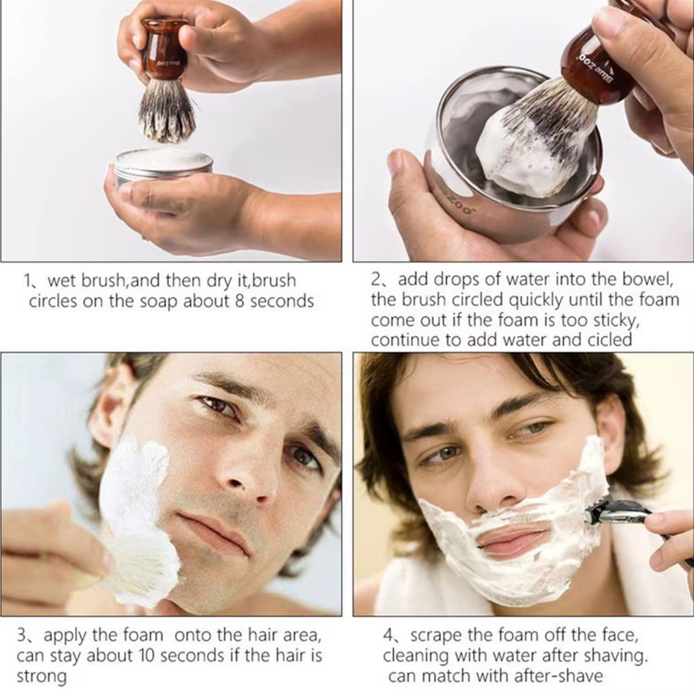 Savon de rasage pour barbe pour hommes, Texture lisse, fait à la main, barre Dense, garde le visage, crème de rasage en mousse biologique fraîche et propre pour hommes