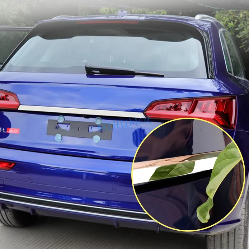 Pour 2017 2018 2019 2020 Audi Q5 (FY) SQ5 garnitures de porte arrière de coffre en acier bandes accessoires de décoration