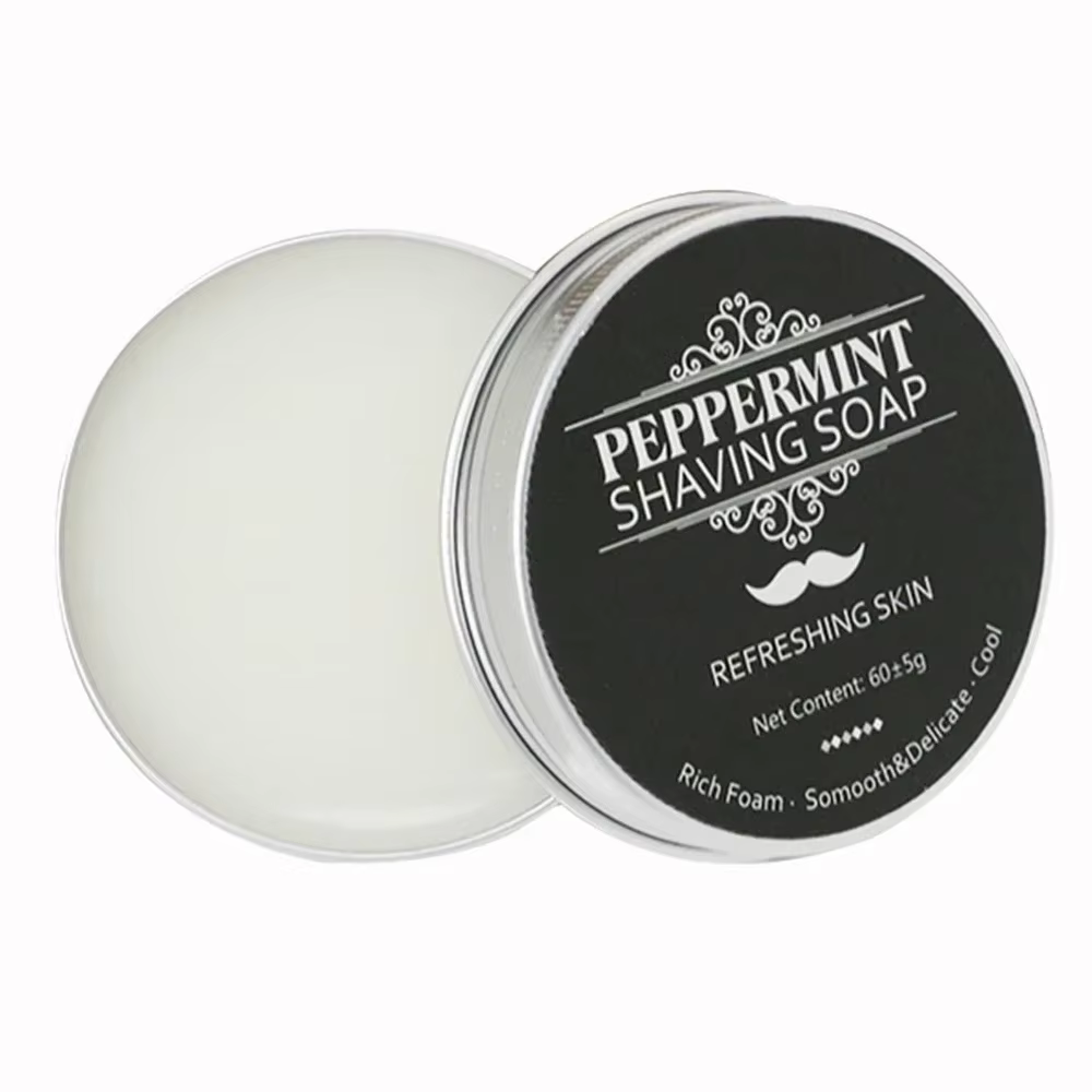 Barre de savon pour le rasage des oreilles, Texture lisse faite à la main, crème de rasage en mousse biologique pour hommes, rafraîchissement du visage et entretien de la nettoyage