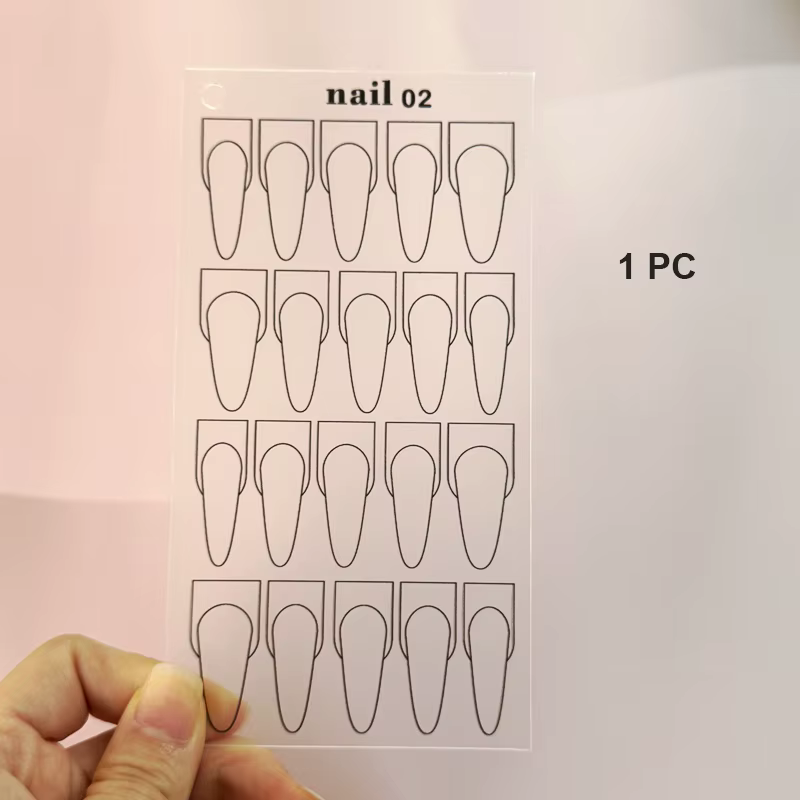 Planche d'entraînement au nail art 4 formes, modèle de conception d'ongles, outil de pratique de manucure pour étudiants en salon et DIY