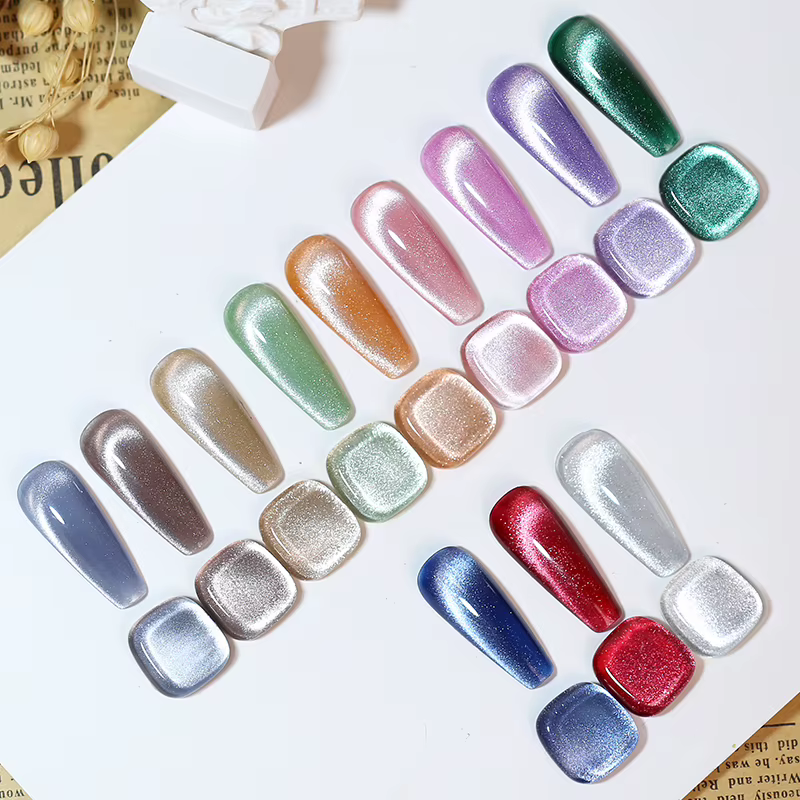 NAILCO 10ml Gel oeil de chat vernis à ongles doré magnétique tremper UV manucure Base Top Gels caméléon Lakier