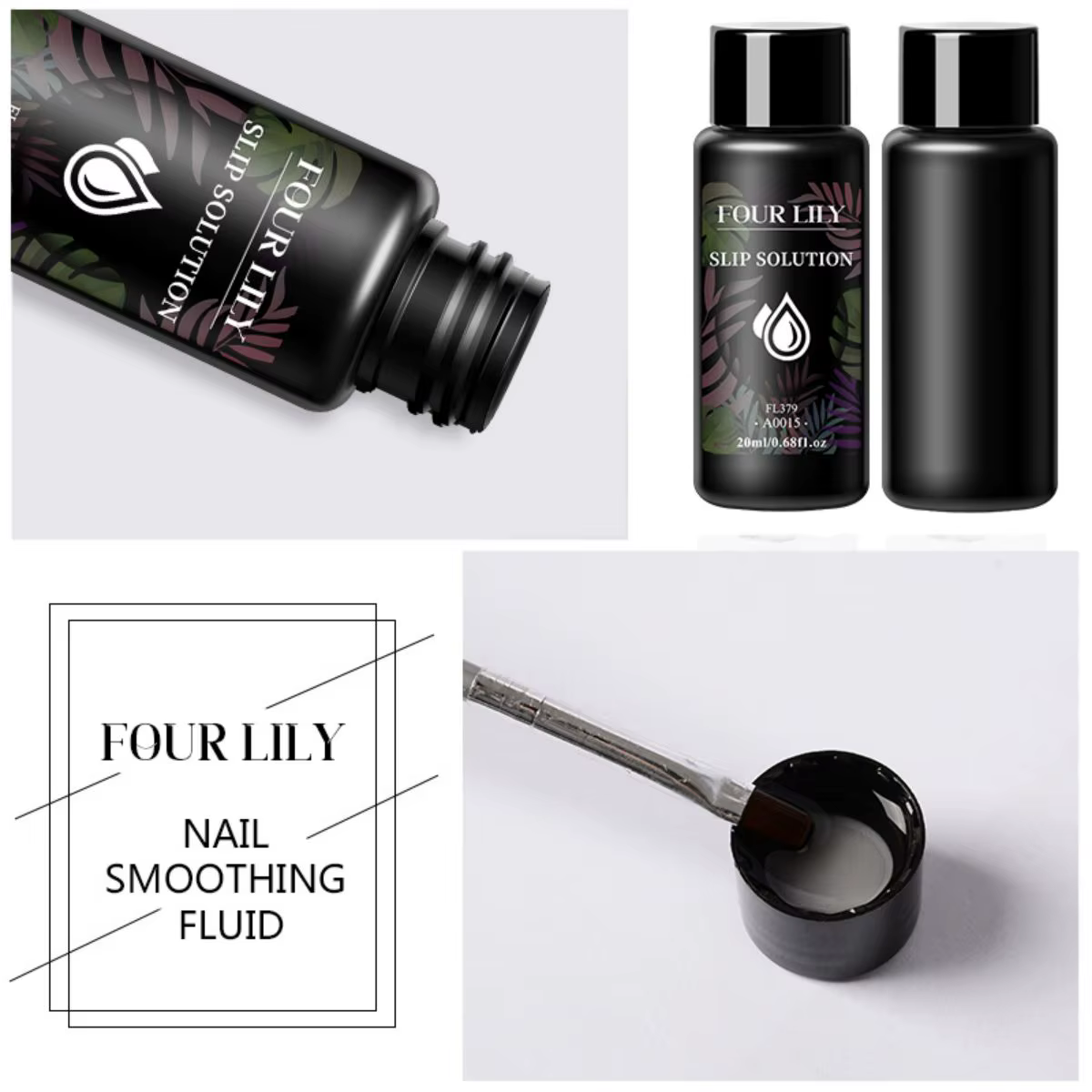 Solution antidérapante liquide pour ongles en acrylique