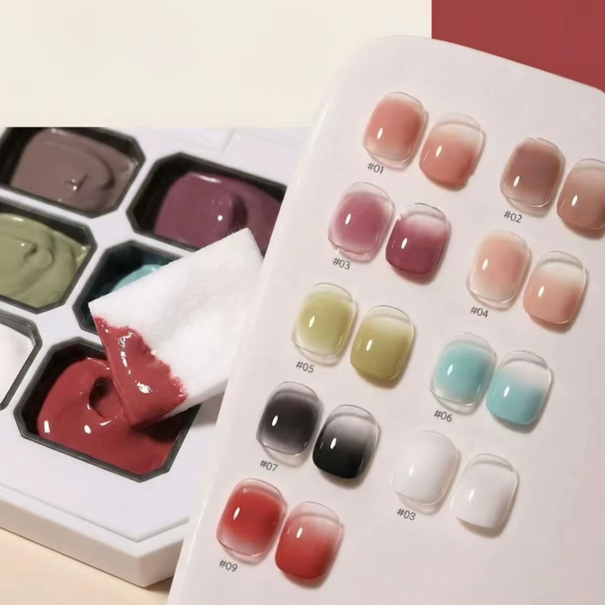 1 pièce Gel de modelage solide 9 couleurs