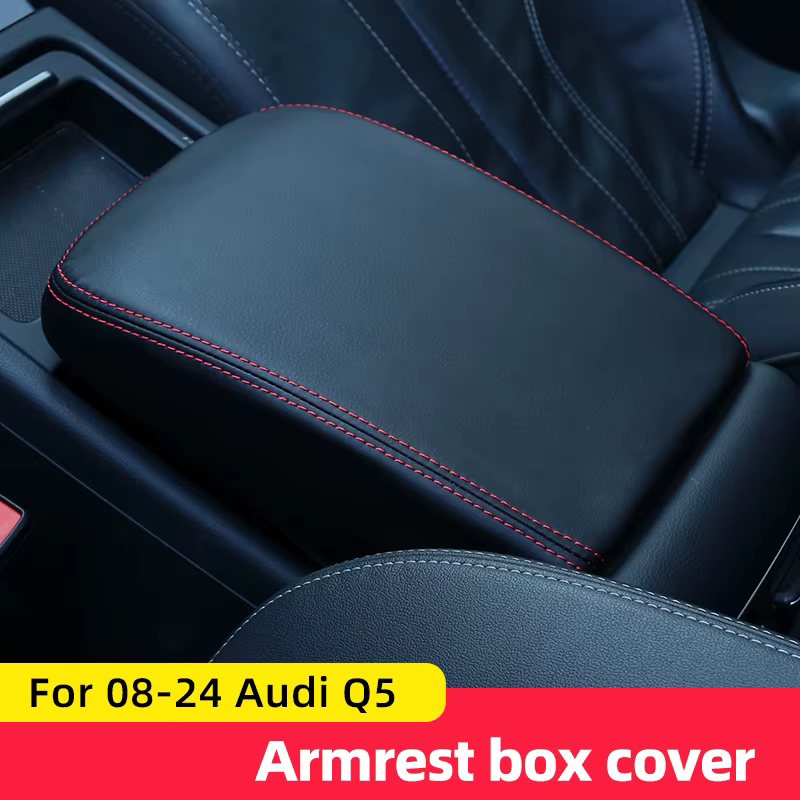 Boîte de Protection d'Accoudoir Central en Cuir pour Audi, Accessoire pour Modèles Q5 8R, 2018, 2019, 2020, 2021, 2022, 2023, 2024, Q5L, Sub 2008, 2010-2016