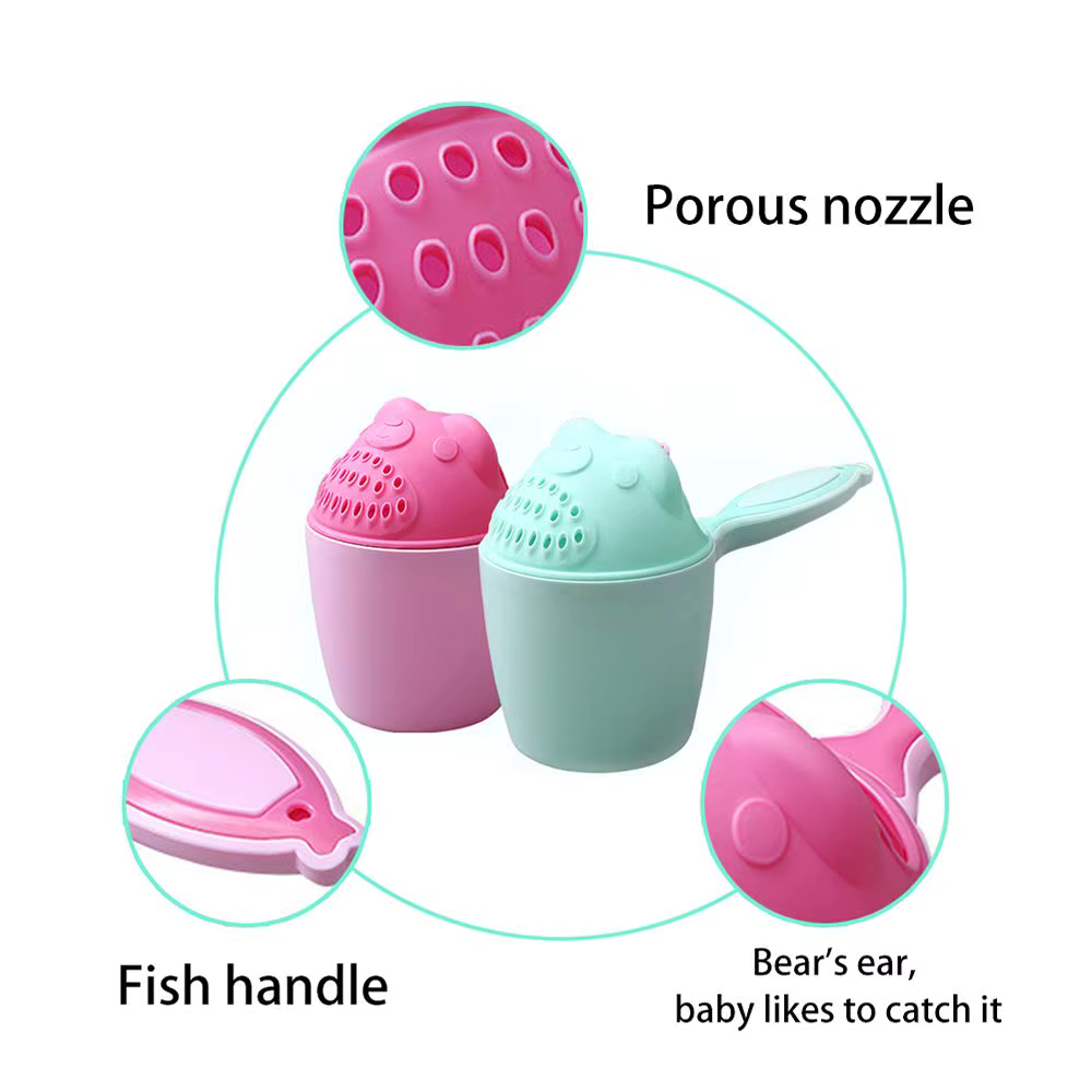 Tasse de rinçage pour bébé, gobelet de douche pour shampoing, cuillère de bain, bouteille d'arrosage, cuillère pour bébé, pour le bain des enfants