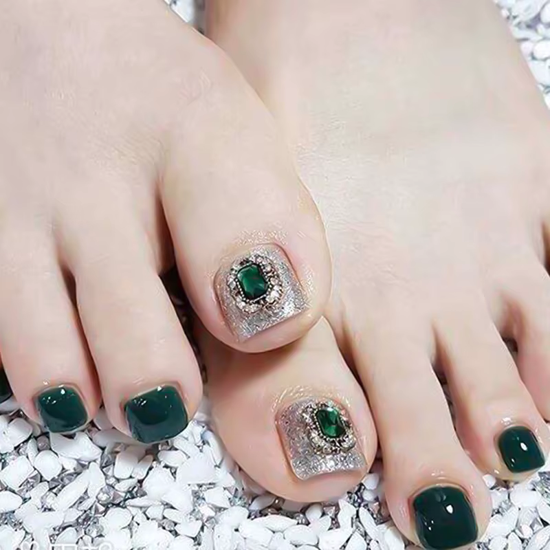 550 pièces couverture complète faux ongles Ultra mince clair presse sur orteil pied