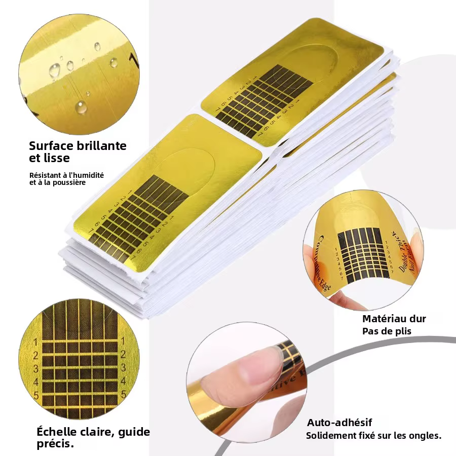 500 pièces de guides d'extension d'ongles en gel acrylique professionnels pour nail art