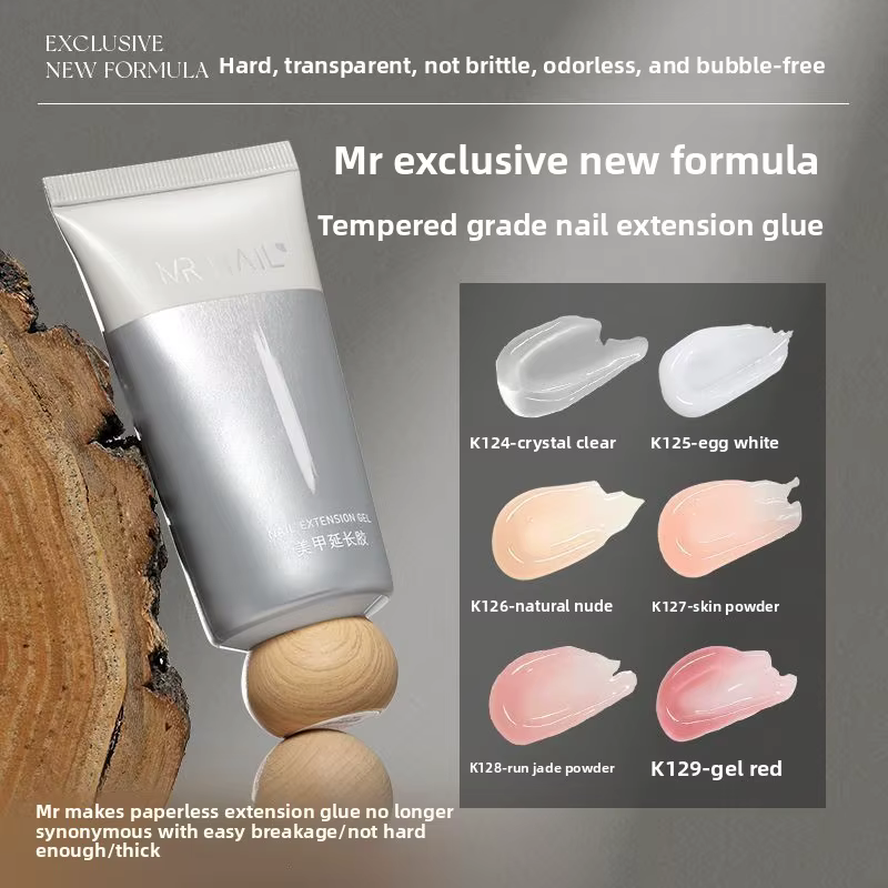Nouveau Gel d'Extension pour Ongles 2026 50g Blanc Laiteux Polygel – Idéal pour Usage Professionnel en Salon – Plaque
