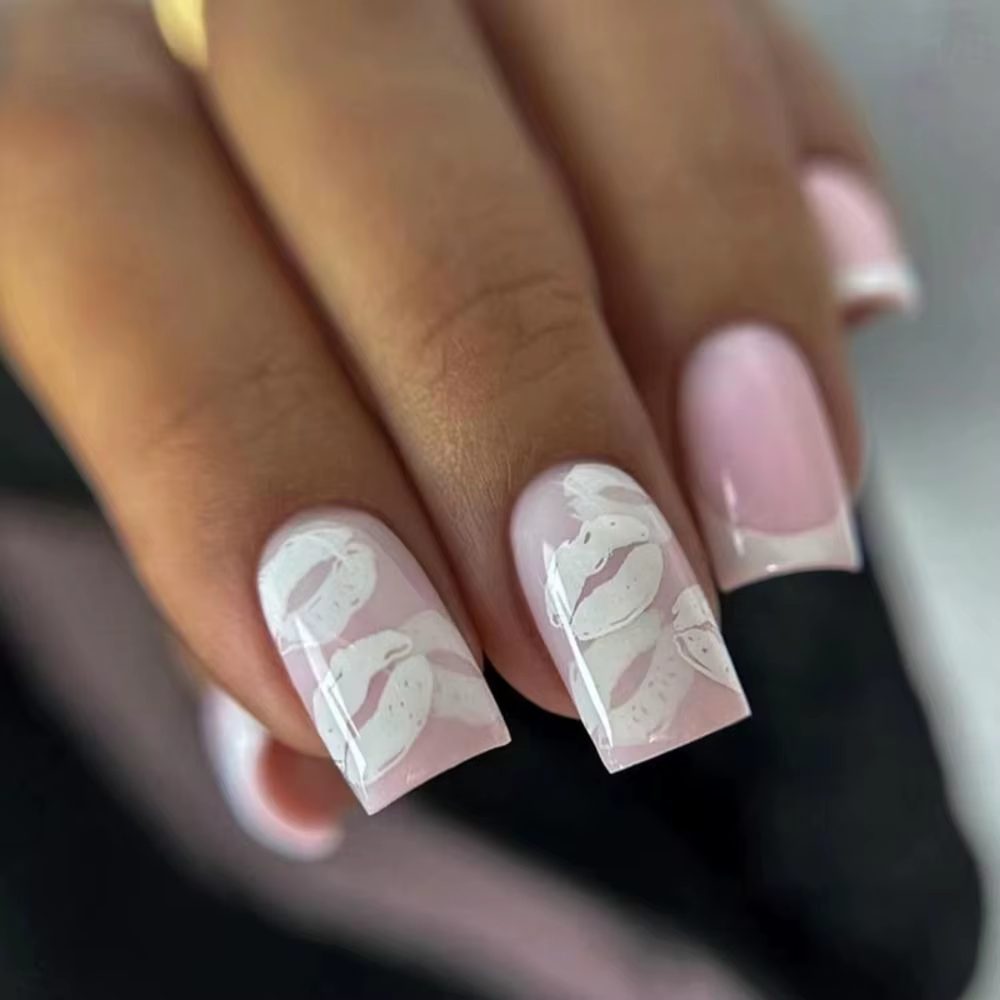 Faux ongles longs carrés pour nail art DIY