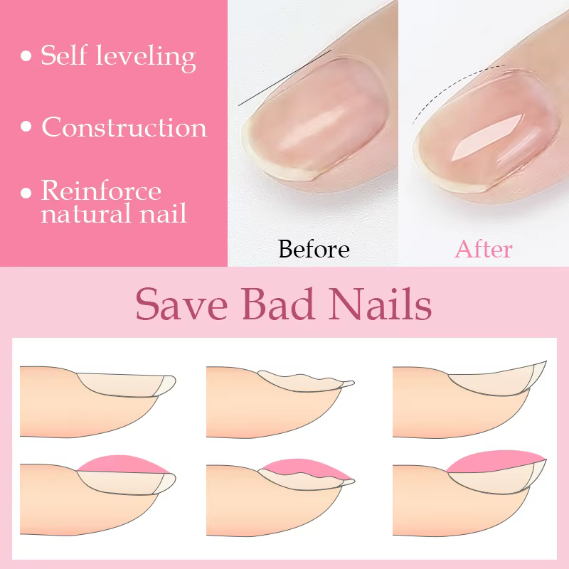 NAILCO – Gel de Base en caoutchouc Super fonctionnel 1 en 2