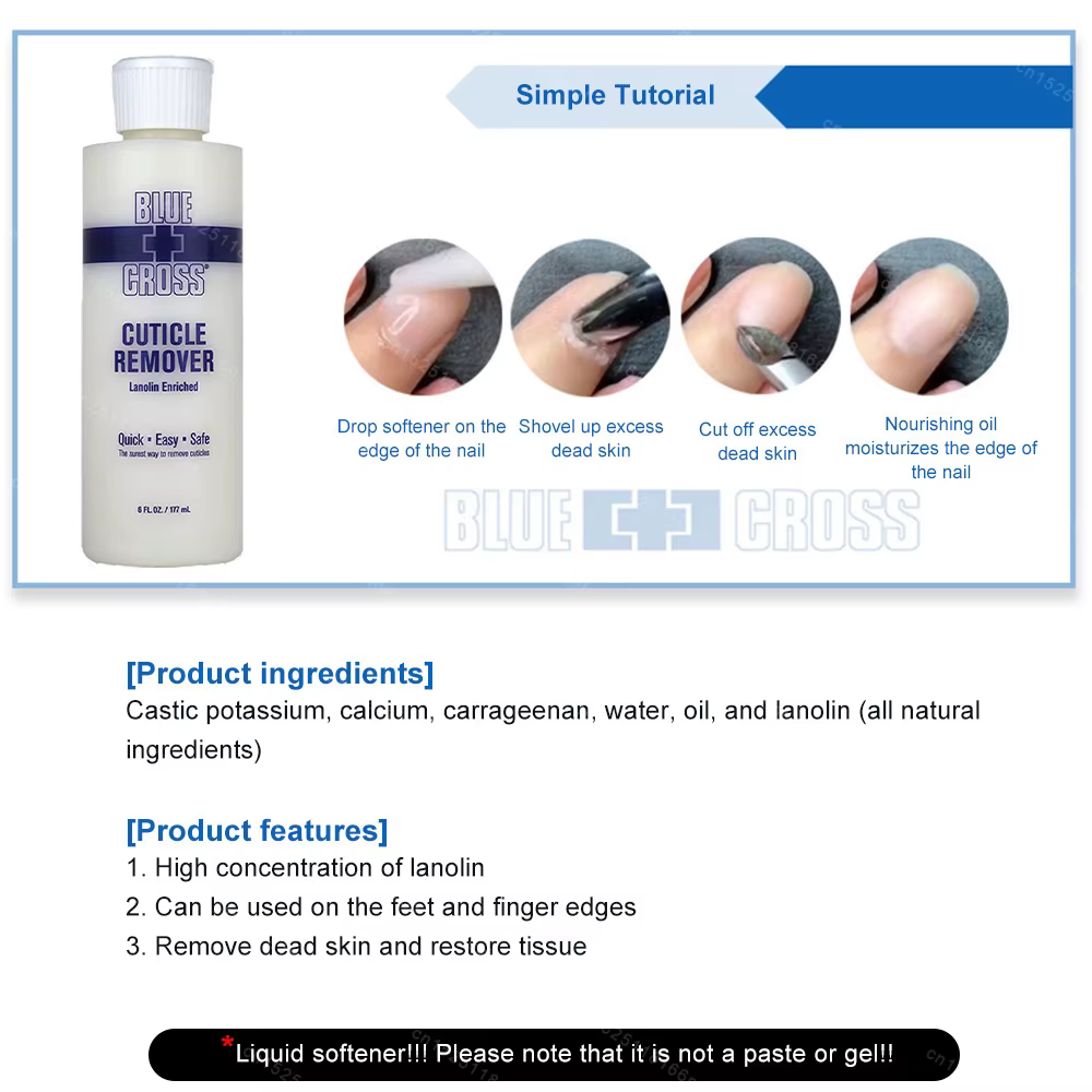 Gel Crème Dissolvant Cuticules 30/177/473 ml – Adoucissant et Exfoliant pour Peaux Mortes des Pieds