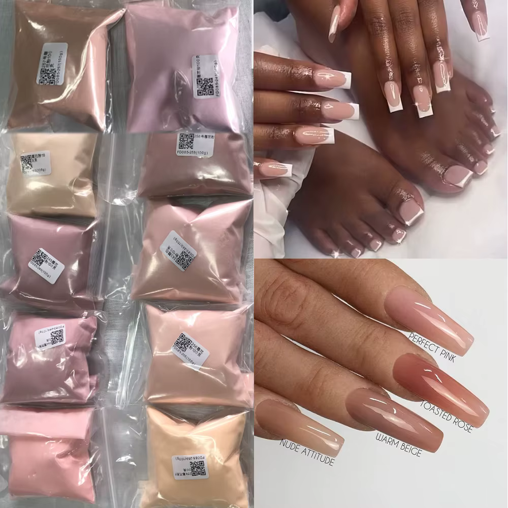 Poudre acrylique nue pour ongles