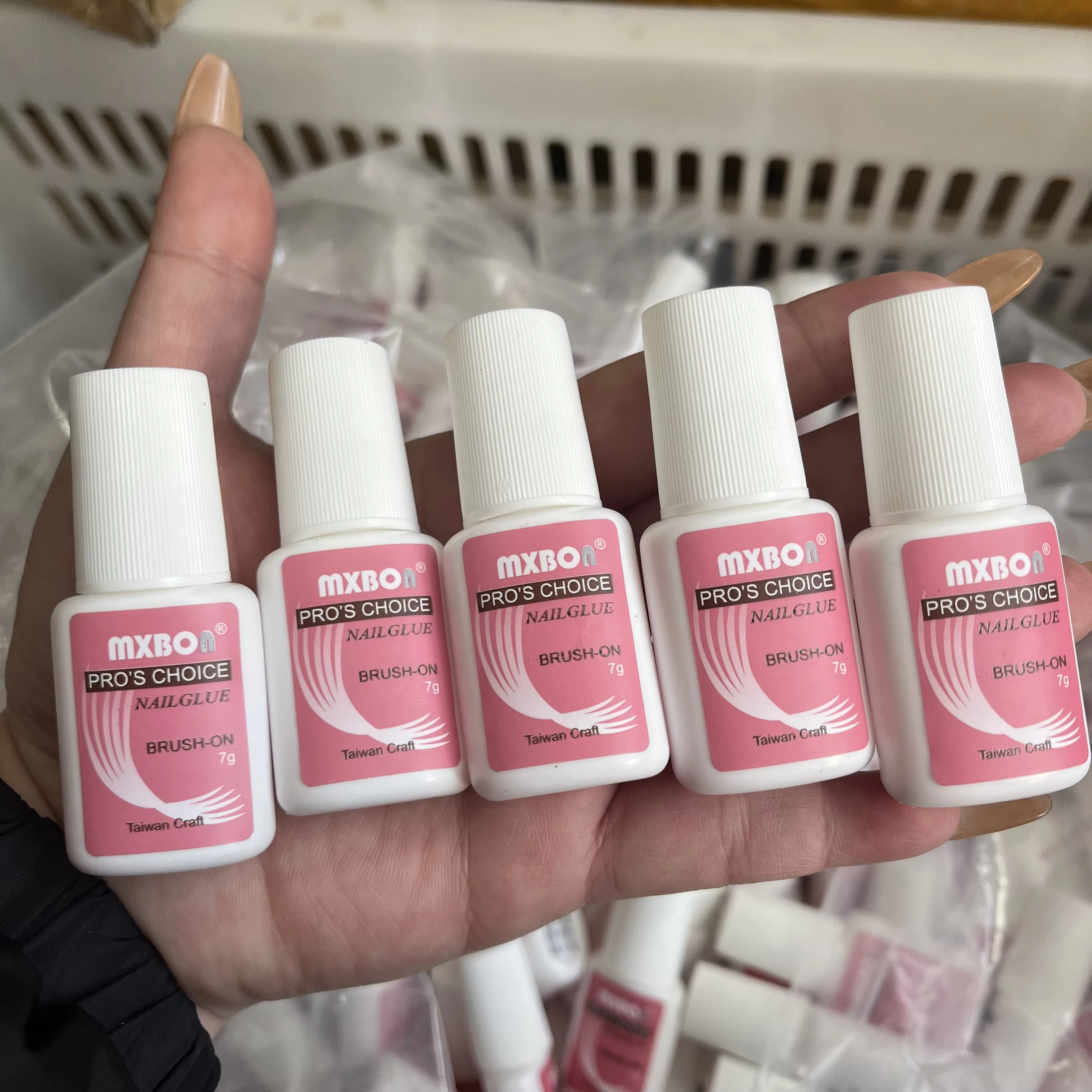 1/3/5 pièces 7g Super fort clair Gel imperméable à l'eau colle pour ongles à pression