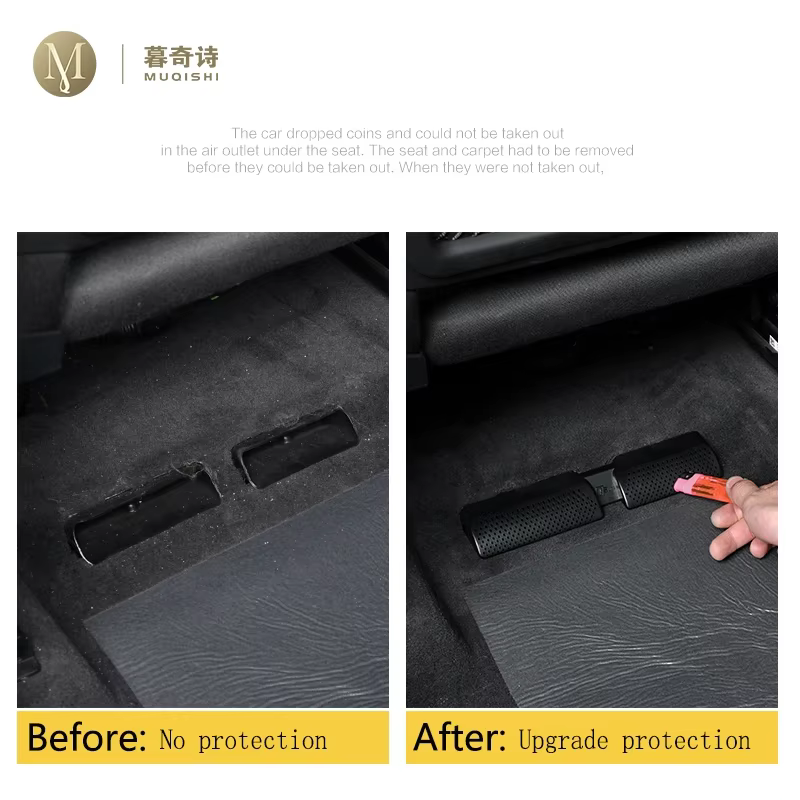 Couvercle de protection pour ventilation de climatisation intérieure de voiture Audi Q5 2018 – 2023, couvercle de ventilation pour siège arrière, accessoires anti-poussière, rénovation ABS