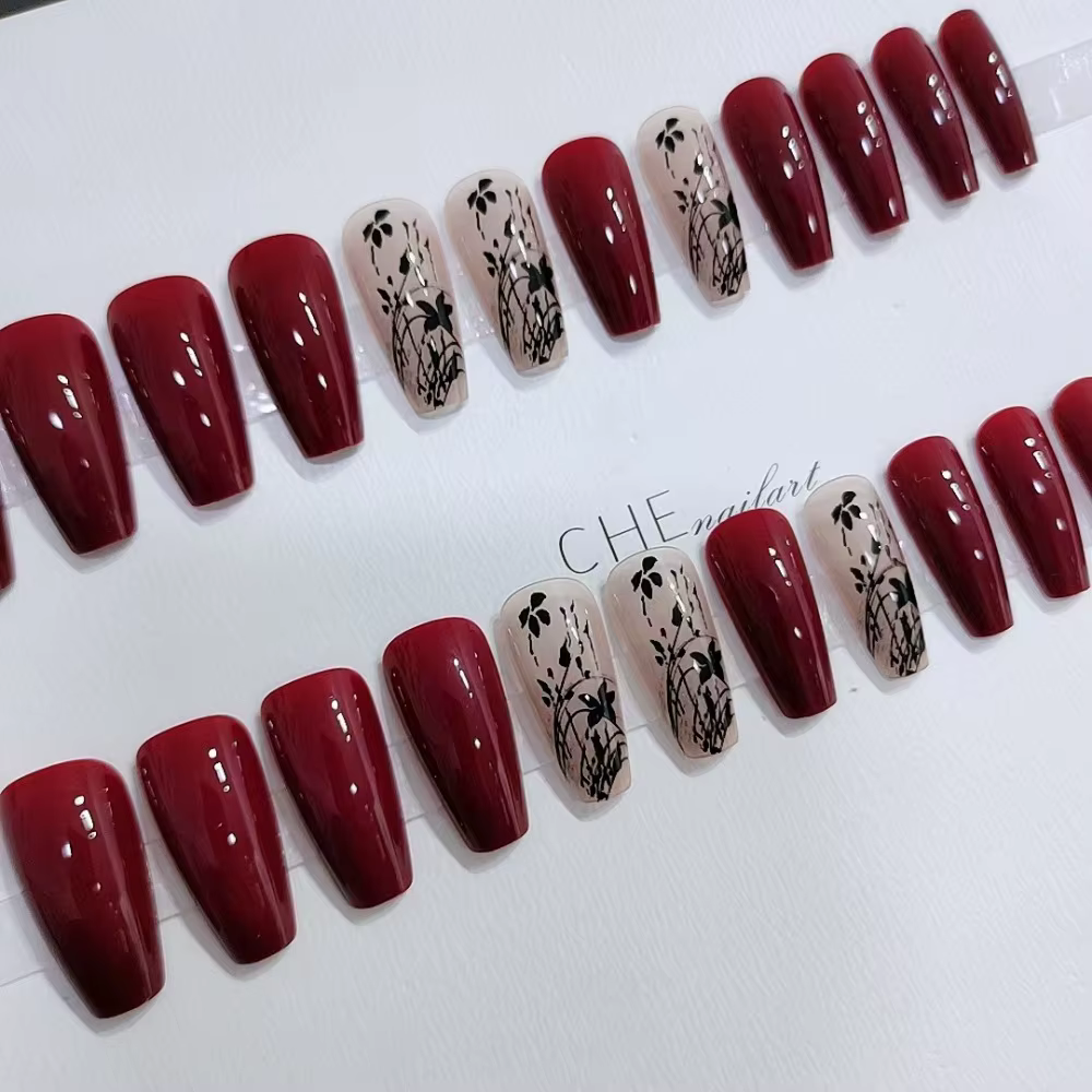 Faux ongles de style vintage français imperméables