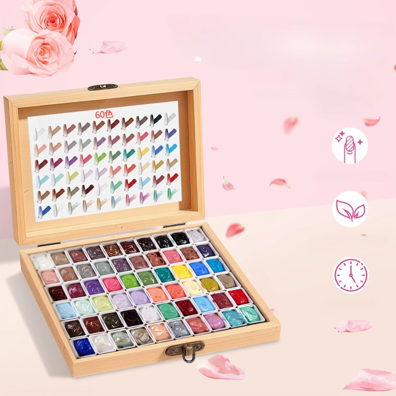 Mini Gel de Peinture pour Ongles à 60 Grilles Effet Dégradé, Vernis à Ongles pour Salon de Manucure, Texture Crémeuse Longue Durée, Application Lisse