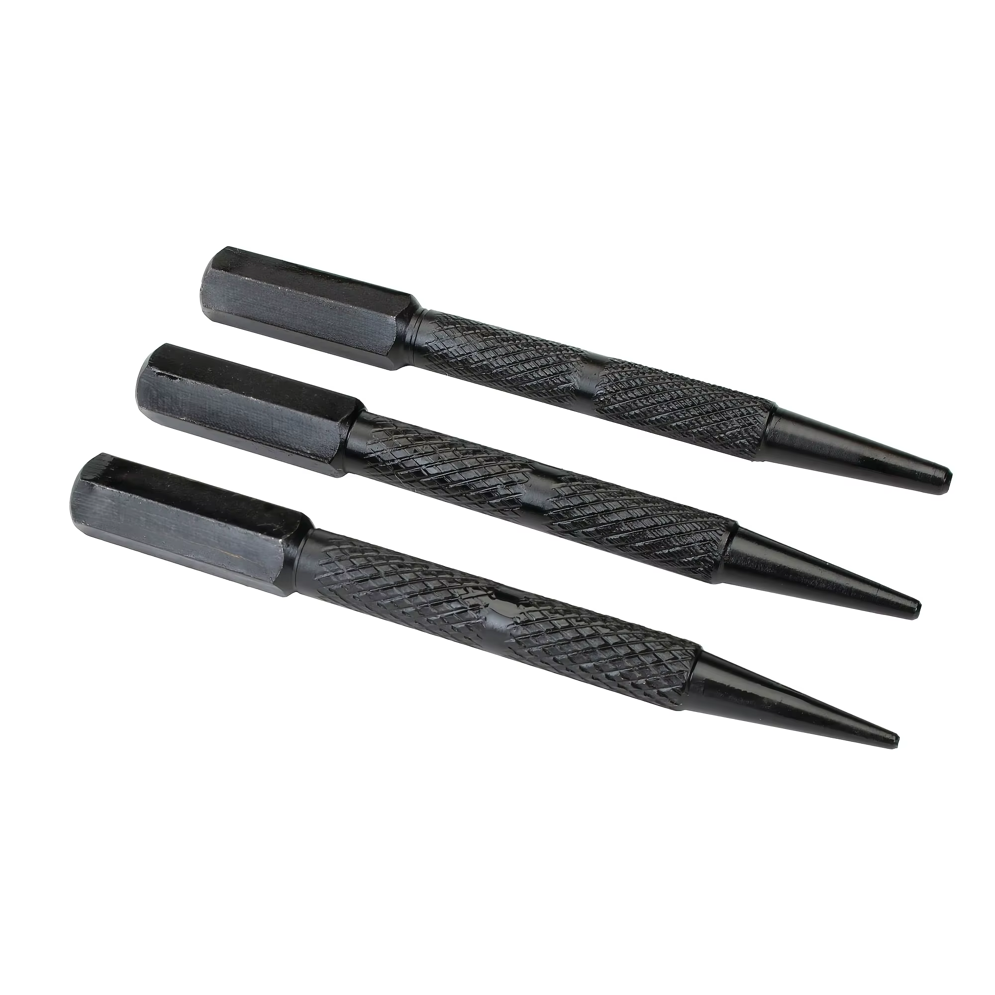 Ensemble de trois poinçons à ongles et de poinçons centraux