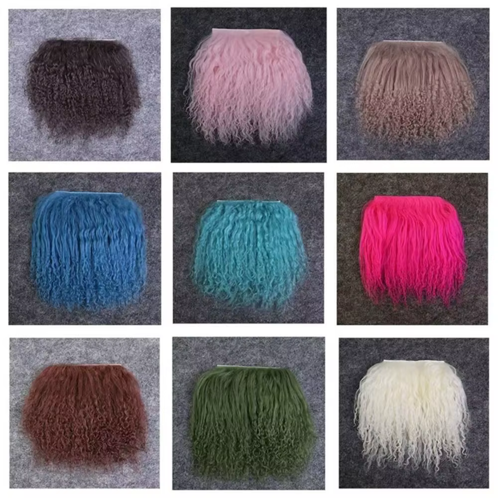 Faux cheveux BJD, rangée de cheveux, perruque de synthèse brute, crochet fait à la main, trames de cheveux, bricolage, trames de cheveux, accessoires de poupées
