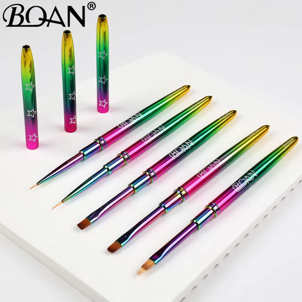 BQAN 10 styles de pinceaux pour nail art à effet dégradé étoilé